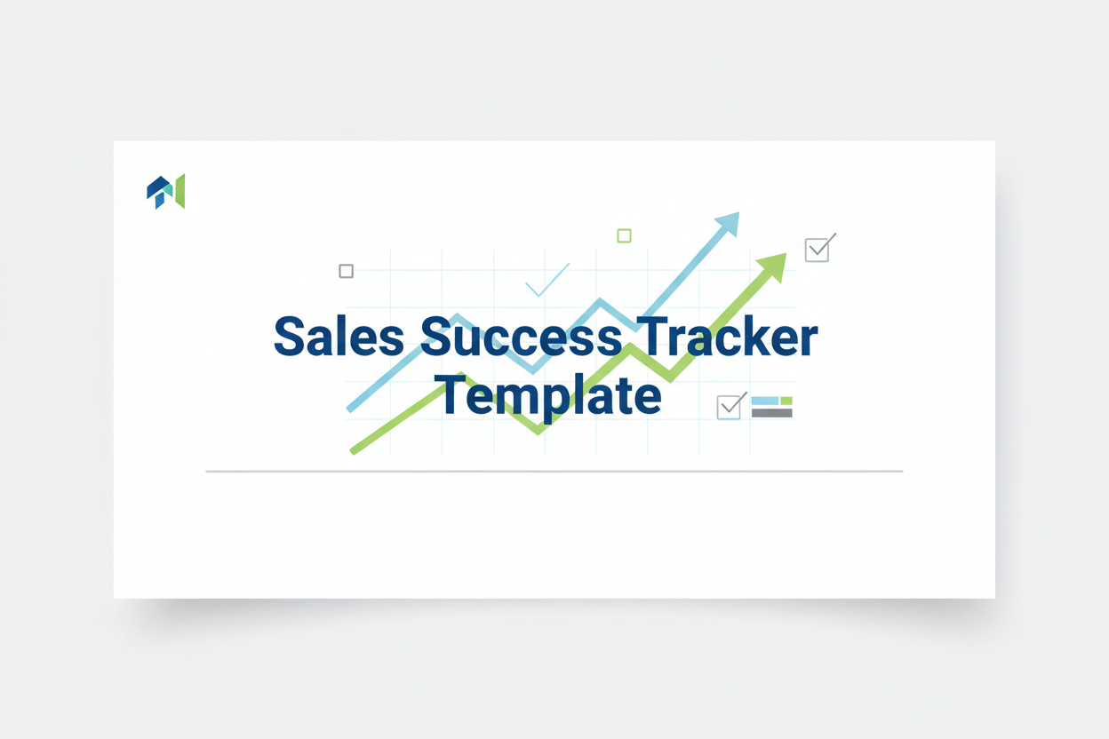 create an image with the letter "Sales success tracker template"
